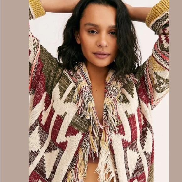 Free People Wild Wild West Cardi Sweater Wrap XS/S - Picture 2 of 5